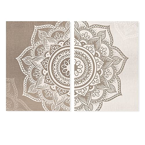 Peinture Boho Murale Mandala pour Décorer un Salon Moderne