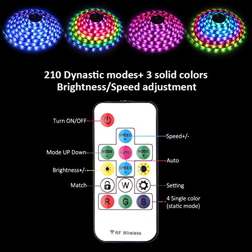 Tira de luces LED RGB impermeable de 10 m miniatura 5