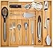 Artisware Bamboo Organizador del cajón Extensible, Cubiertos y Bandeja utensilio (7 Compartimentos Ampliable)