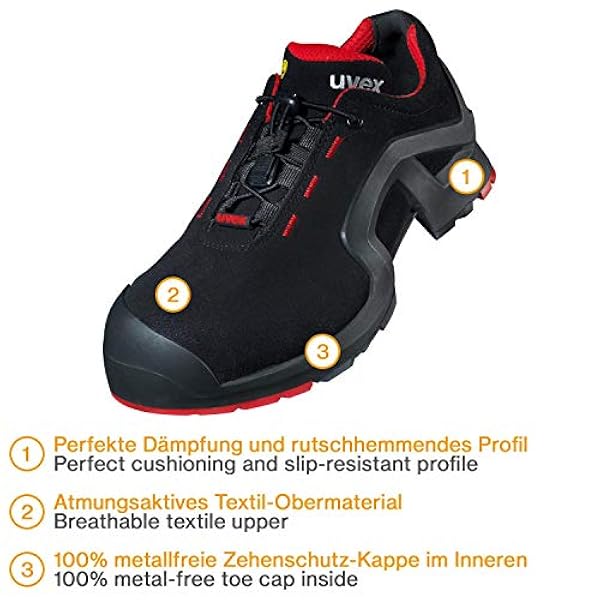Uvex 1 - S3 8516 - Botas de trabajo para hombre y mujer - con bolsa para botas