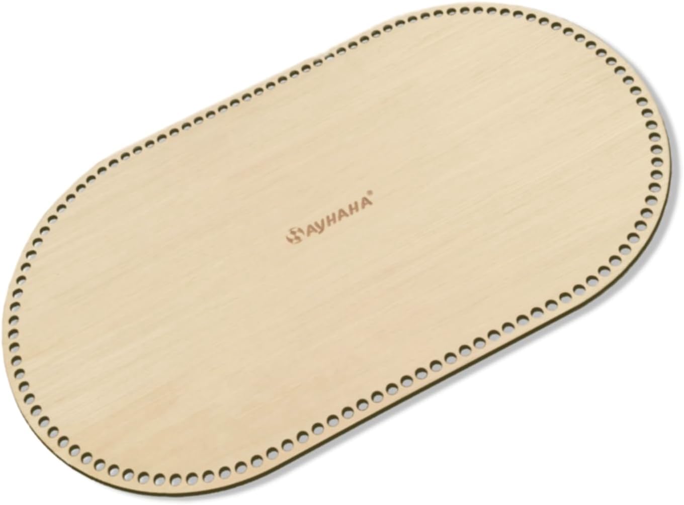 Large Moses Basket Wood Bottom 31.5 x 19.69 inches,Oval Natural Wood Base Shaper for DIY Crochet or Knitting Weaving Crafts Home Decoration (1PC)