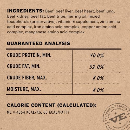 Image of Vital Essentials Freeze Dried Dog Food, Beef Mini Patties, 14 oz Bag | Soft, Complete Meal or Topper, Made With 98% Beef, Organs & Bone, High Protein Raw Nutrition, Grain-Free Recipe