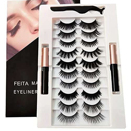 FEITA Magnetic Eyelashes Kit with Eyeliner