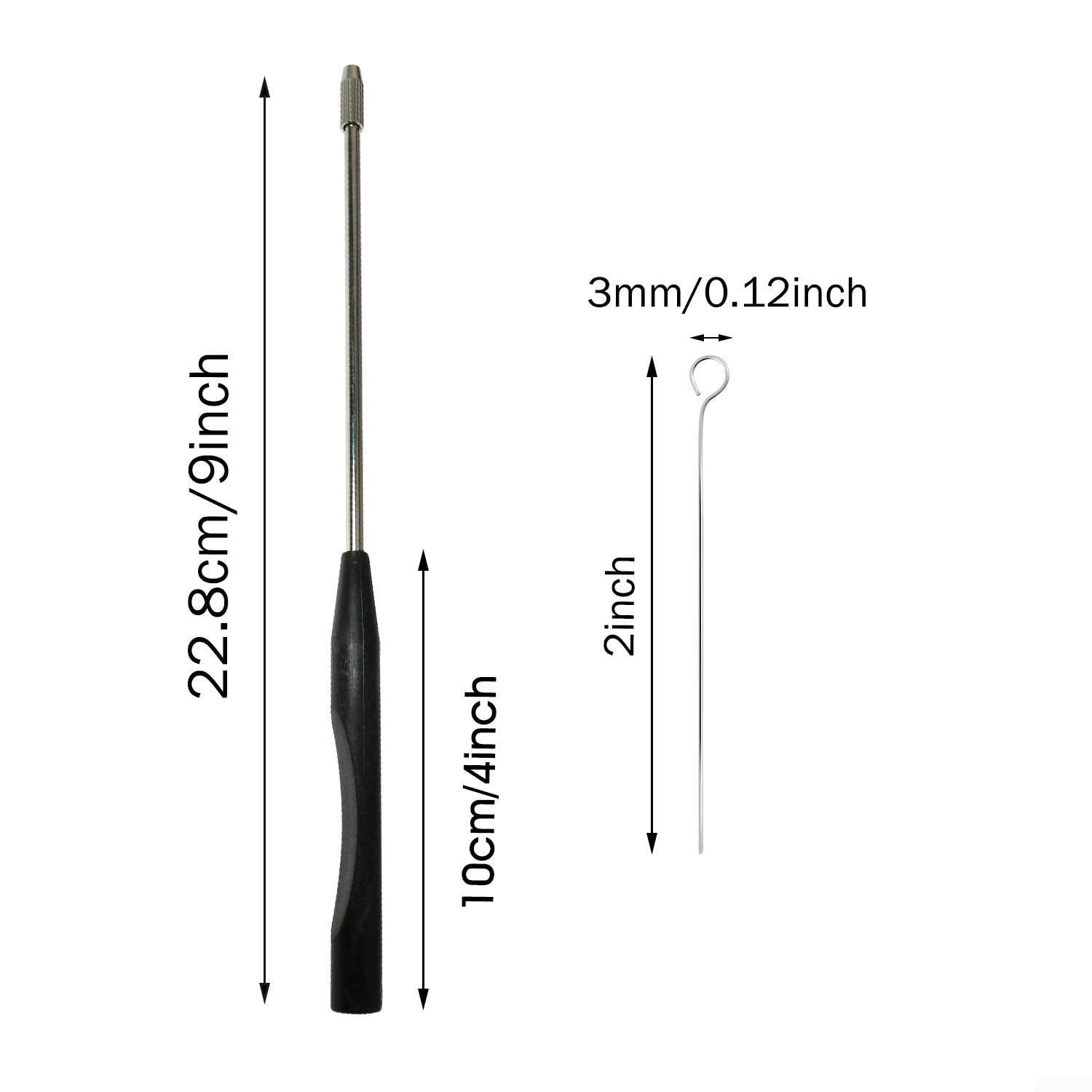 Kit complet de boucle d'inoculation avec 50 anneaux en nichrome pour culture de mycélium en laboratoire (3 mm)