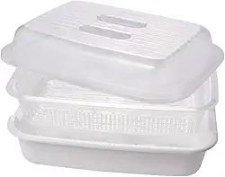 Esterilizador para Micro-ondas Retangular 3 Pçs Plasútil