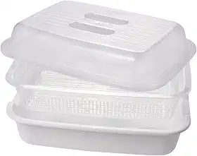 Esterilizador para Micro-ondas Retangular 3 Pçs Plasútil