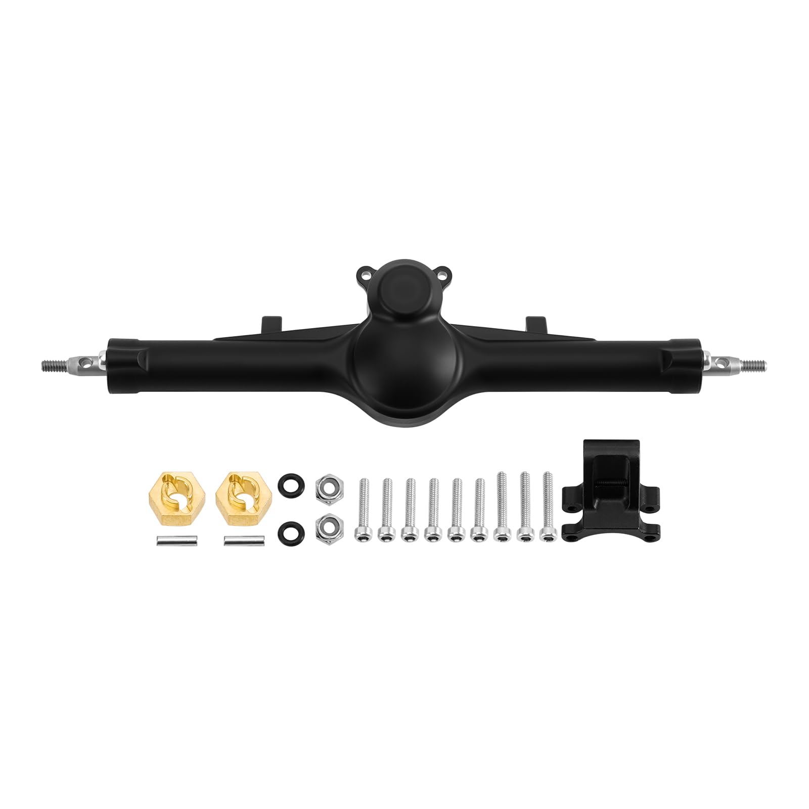 INJORA +4mm Nylon Planet Rear Axles with Double Joint Shafts & Brass Steering Knuckles for 1/24 RC Crawler Axial SCX24