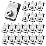 Yardenfun 40 Stück Edelstahl U form Befestigungselemente U Clips Schnappmuttern für Autokarosserie Panel Clips Metallclip für Stabile Verbindung und Einfache Montage