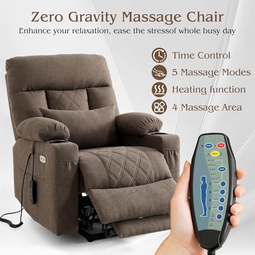 Image of Triple Motor Power Lift Recliner Chair for Elderly, Adjustable Headrest