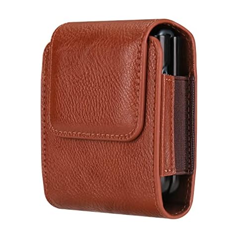 Leather Mobile Phone Belt Holster for Samsung Galaxy Z Flip Cover