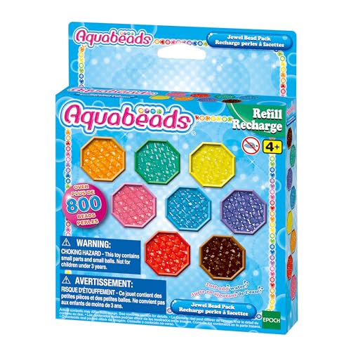 Aquabeads - La recharge perles à facettes - Kit de loisirs créatifs - Activité manuelle enfants en toute autonomie - Recharge de perles qui collent avec de...