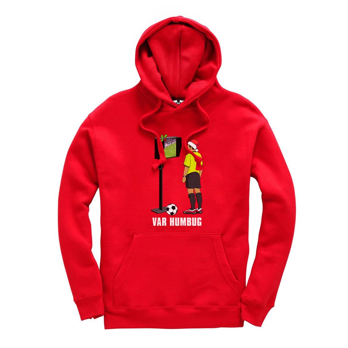 Taylor Brown Var Humbug football, christmas xmas festive meme novelty humerous footy sport Jumper Unisex Funny Adults Hoodie Jumper Red