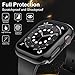 Liwin 3-Pack Tempered Glass Screen Protector Cases Compatible with Apple Watch SE / Series 6 / 5 / 4 40mm, HD Hard PC Protective Cover Case Compatible with iWatch Series SE / 6 / 5 / 4 (40mm, Black/Clear/Rosegold)