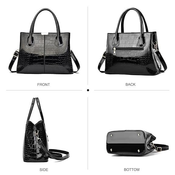 Image of Women's Handbag Tote Bag Premium PU Leather Shoulder Bag with Top Handle & Detachable Strap - Stylish Large Capacity Purse for Office, Casual & Party Use