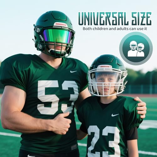 Image of 2 Pack Football Helmet Visors, Clear and Green