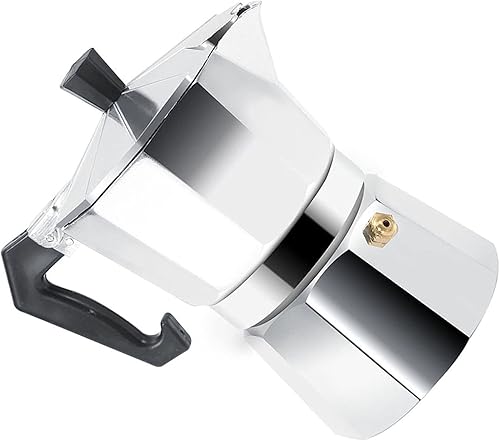 Miniatura 5 de Moka Pot - Estufa de café expreso, cafetera para oficina en casa y tienda de café (10.1 fl oz, 6 tazas)