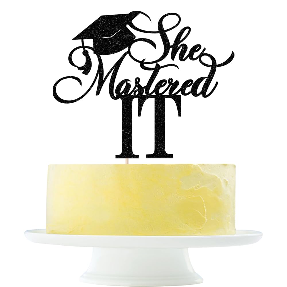 she mastered it cake topper 2025 High school university postgraduate graduation theme party Cake Decorations Boys and girls Graduation in 2025 Cake
