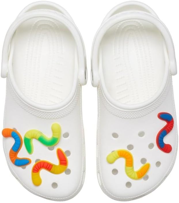 Crocs Jibbitz Food - Stylish Shoe Charms - Synthetic Material - Jibbitz Packs Shoe Charms - One-of-a-kinds Food Candy Worms 5-Pack One Size One Size