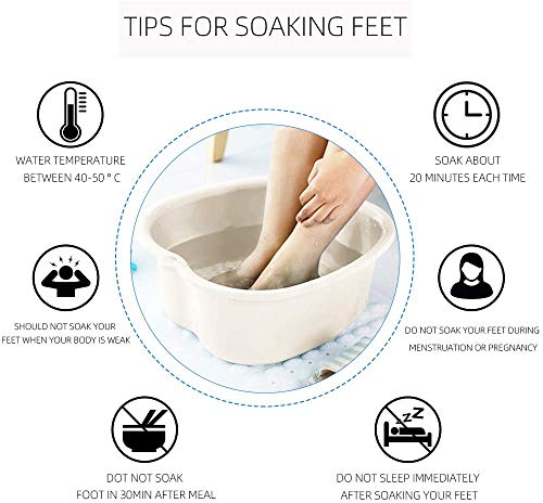 Voetbad spa, waterspa en voetmassage, stevige kunststof voetenbad voor het weken van voet, teennagels en enkels… - Afbeelding 5