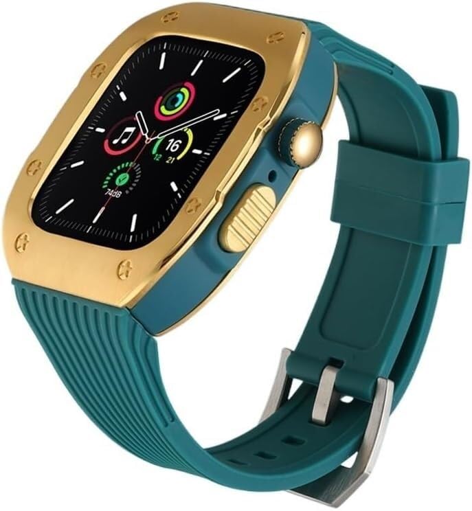 Bracelet silicone anti irritation pour Apple Watch Ultra acier agate