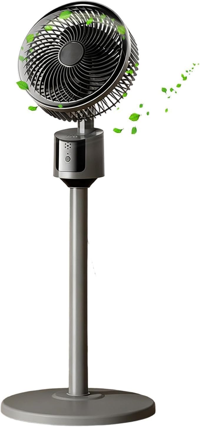 Pedestal Floor Fan, Electric Oscillating Floor Fan, With USB Powered 3 Spee | Powerful Cooling Standing Fans Super Super Quiet Adjustable Height Tilt Angle For Living Room Bedroom Home
