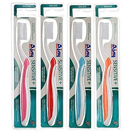 Ajay Sensitive + Toothbrush (Pack Of 10) Sensitive Plus Ultra Soft Toothbrush - Manual, Adult, Multicolour (B0BQ7J95B5) Amazon Price History, Amazon Price Tracker