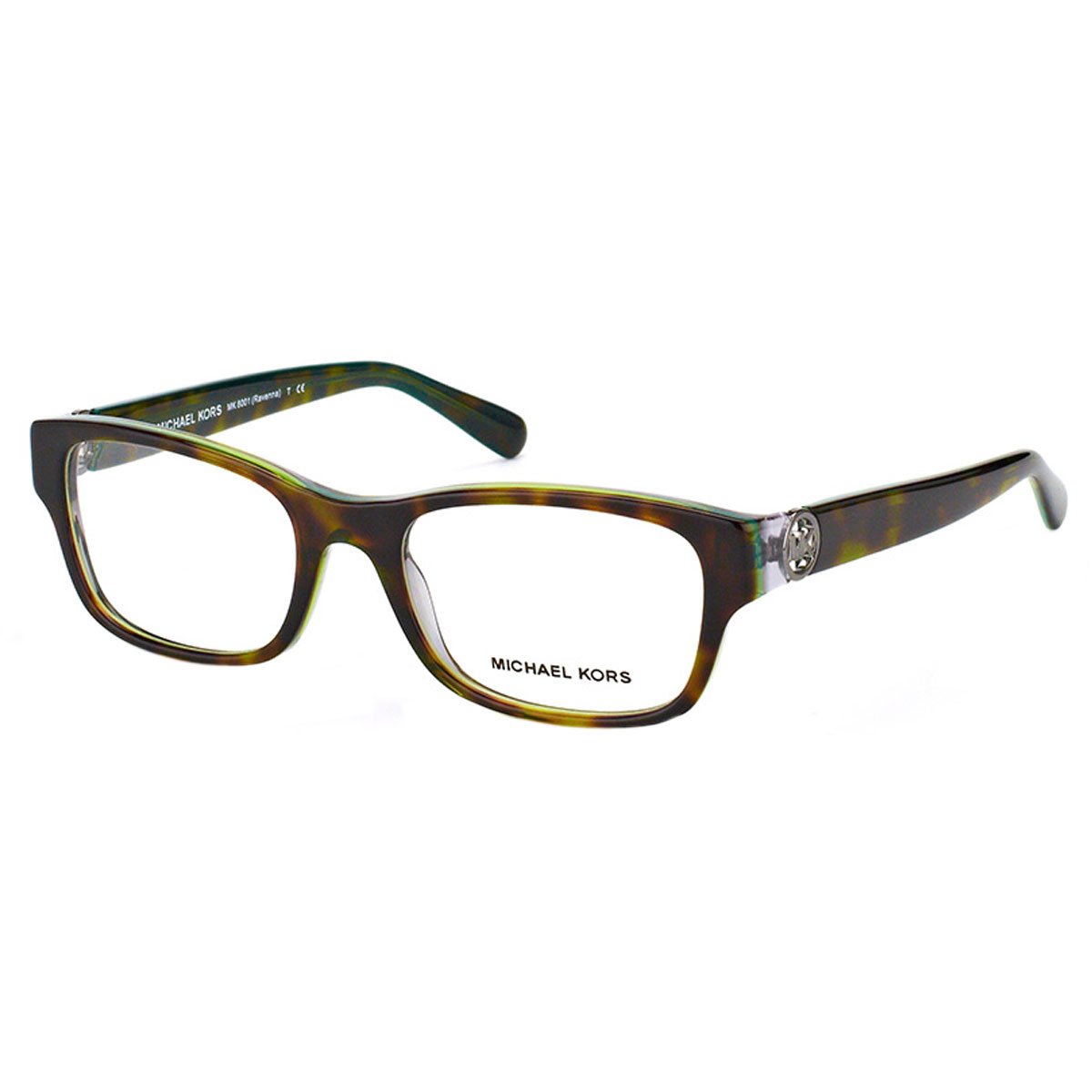 Michael Kors Ravenna Mk8001 3002 Eyeglasses Tortoise Green Grey