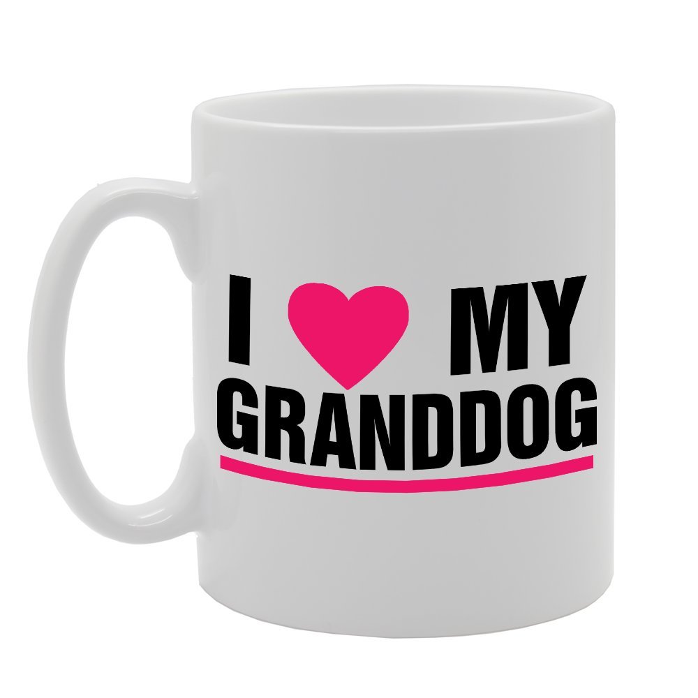 Coralgraph Inc Men's White Mg2960 I Love My Granddog Novelty Gift Printed Tea Coffee Ceramic Mug