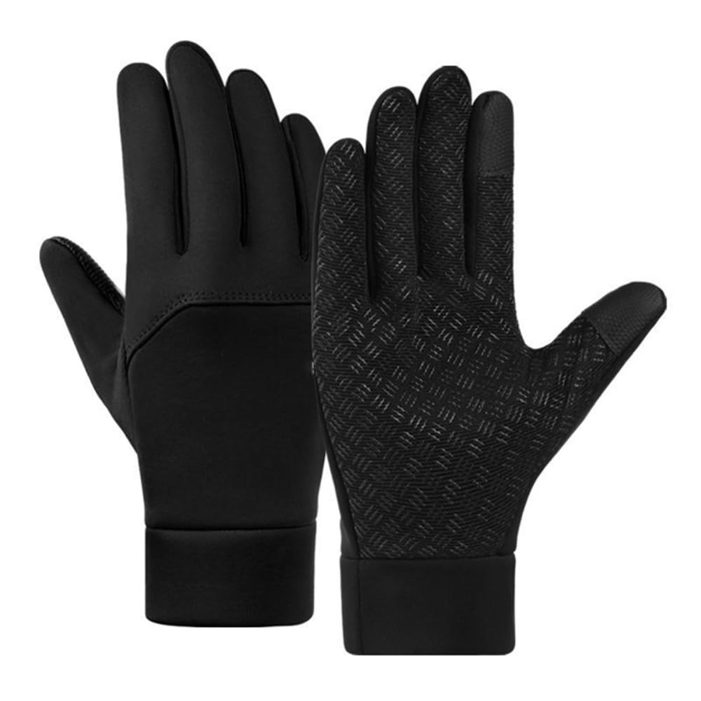 MiOYOOW Winter Gloves, 1 Pair Warm Touchscreen Gloves Waterproof & Windproof Fishing Gloves for Running Cycling Sking Snowboarding Hiking Driving