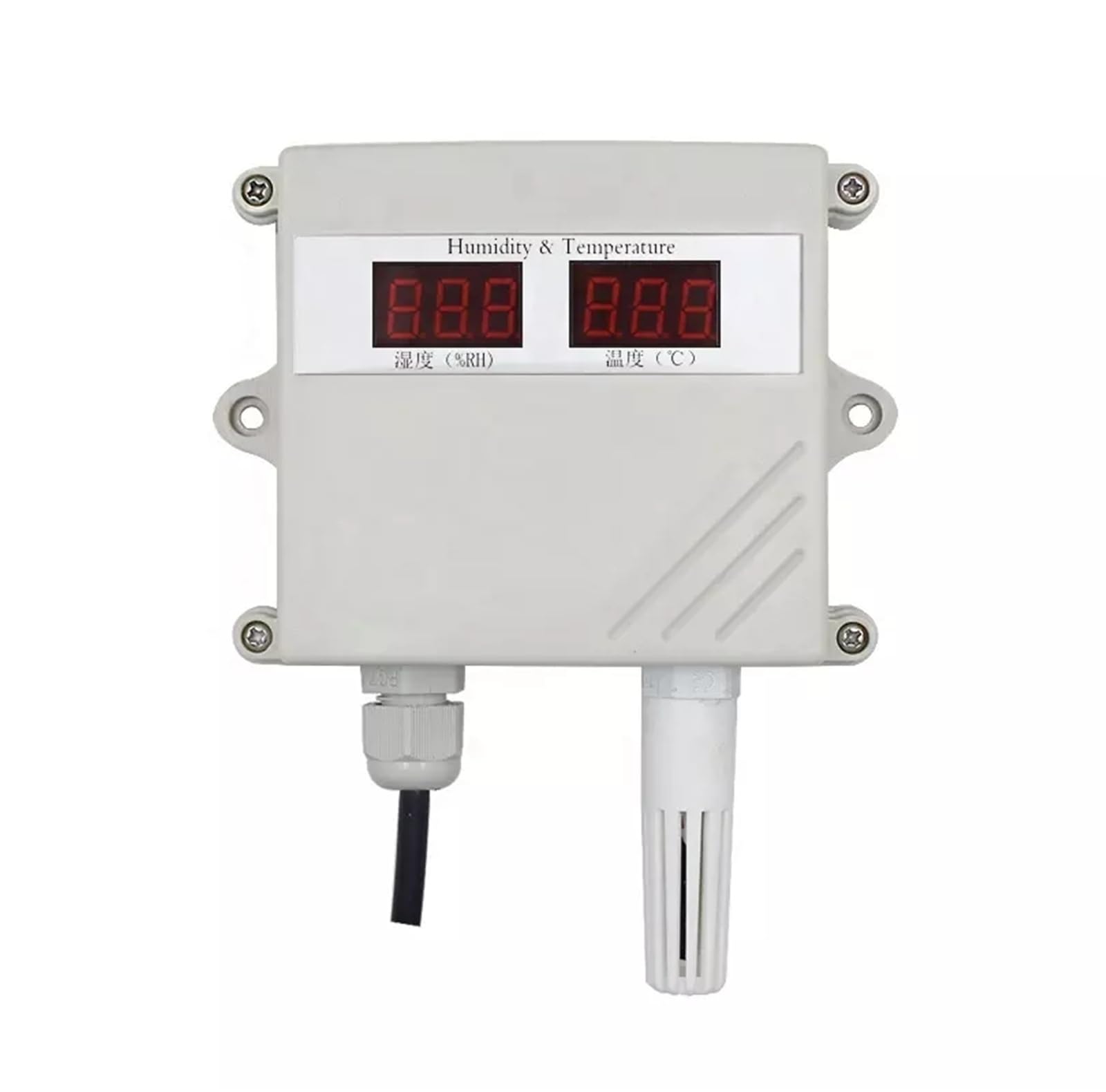 Sensor de temperatura y humedad de invernadero, Sensor de temperatura y humedad Modbus con pantalla