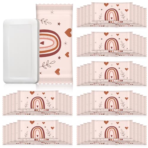 Image of Kacctyen 4 Pcs 0.35 oz Mini Hotel Soap Bars Bulk Individually Wrapped Hand Soap Bars Travel Size Toiletries for Hospitality Guest Holiday (Rainbow)