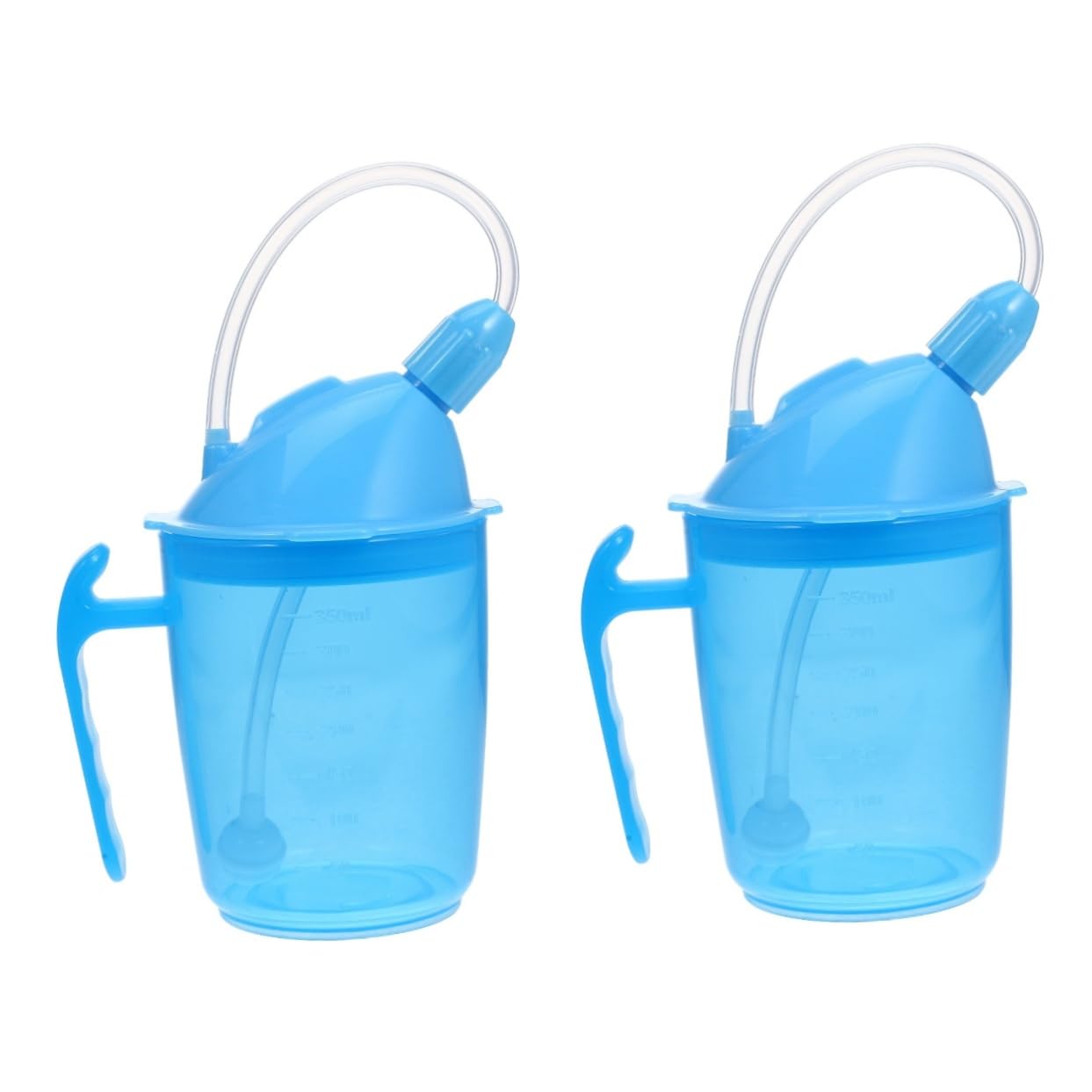 Beaupretty 2piezas Taza De Alimentación Para Pacientes Discapacitados y Ancianos Copa Antiderrame Cama Diseño Práctico Para La Hidratación