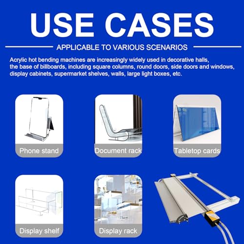 Herramienta de calentamiento de acrílico para PVC y plástico, soporte de ángulo ajustable para hacer carteles, calentador de flexión para tiras gruesas, ideal para proyectos de bricolaje