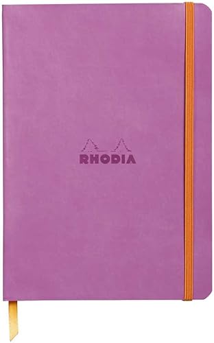 Rhodia Rhodiarama - Cuaderno de cuero sintético con tapa blanda, 3.17onzas, suave forro de papel marfil, 16 colores, 3 tamaños, gran diario, cuaderno
