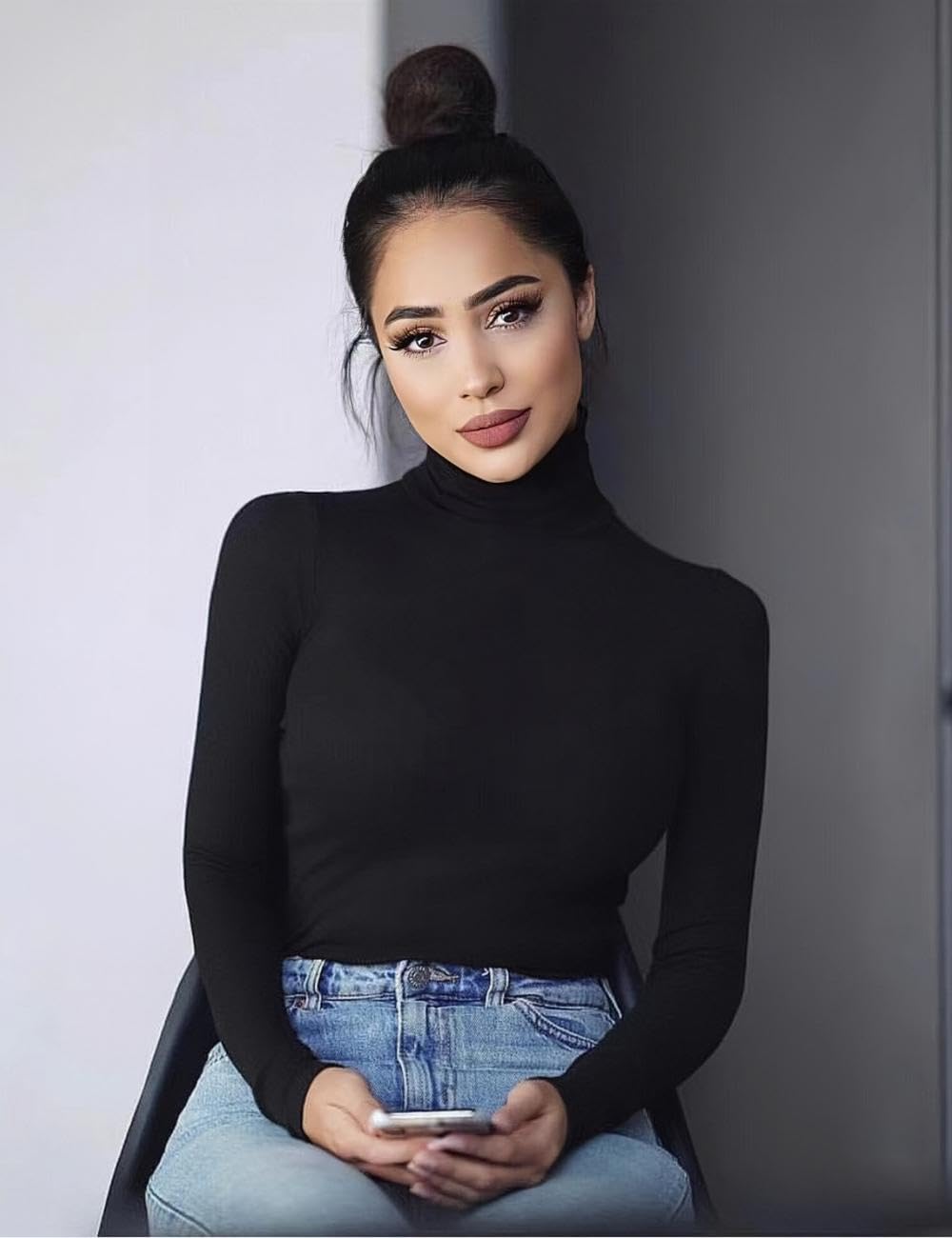 Body Damskie Z Długim Rękawem Wysoki Kołnierz Bodysuit Topy Sexy Slim Fit Bodies Nosić Podstawowy Strój Top Miękkie Ciepłe Koszule Kryty Elastyczny Shapewear Elegancki Jednolity Kolor