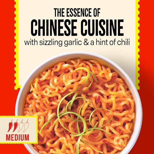 Image of Maggi Chinese Spicy Garlic Noodles, Cup of Noodles, Instant Ramen 3 min, Vegetarian, Halal, Kosher, 12 Pack