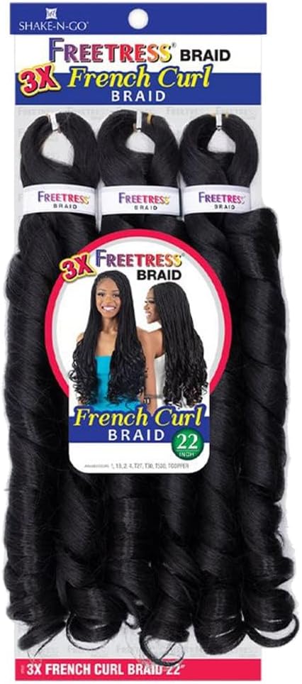 Freetress 3X French Curl Braid 22" (3 Pack, 3T1B3027)
