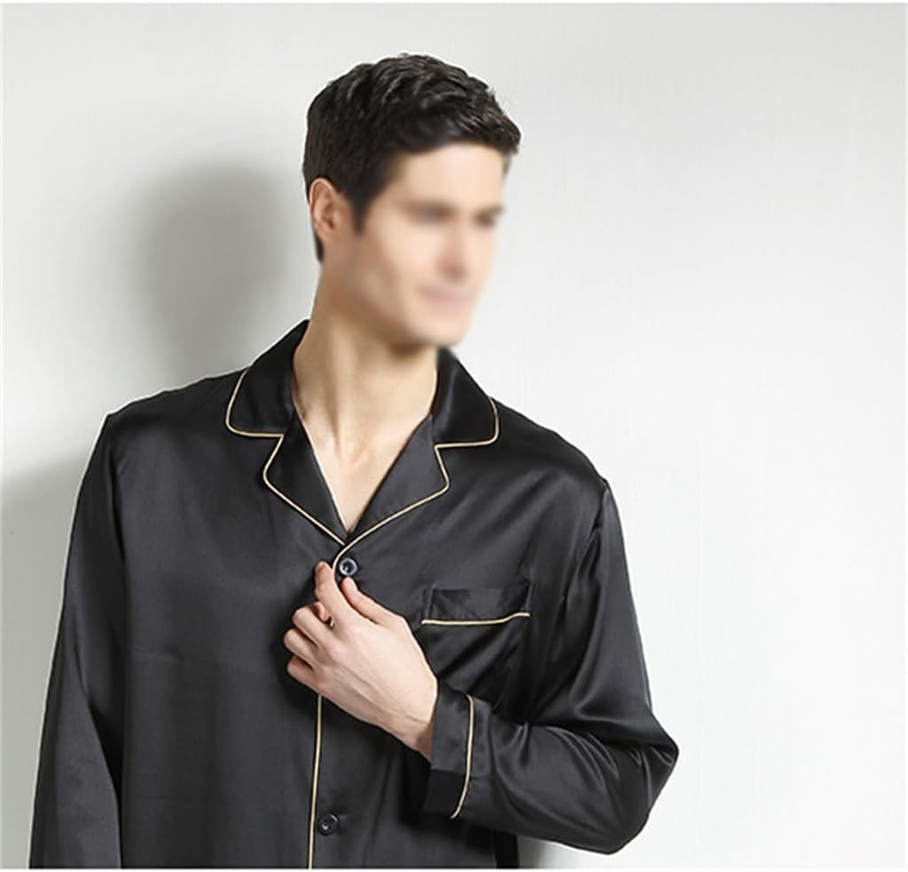 Home Two Piece Set With Silk, And Pajamas Men's Spring And Autumn