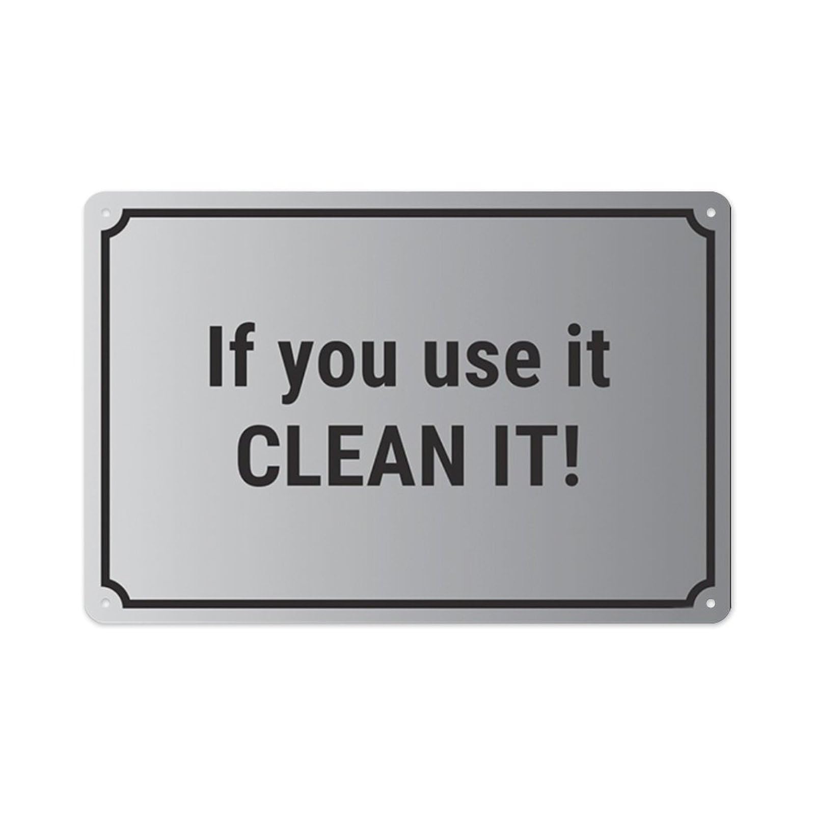 peiyeety If You Use It,It! Aluminum Tin Warning Signs For Home Outdoor Garden 12X16 Inches