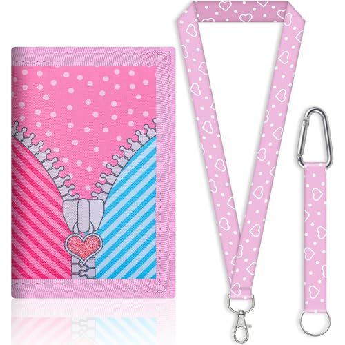 Liwein Brustbeutel Kinder, Kinder Geldbörse mit Schlüsselband,...