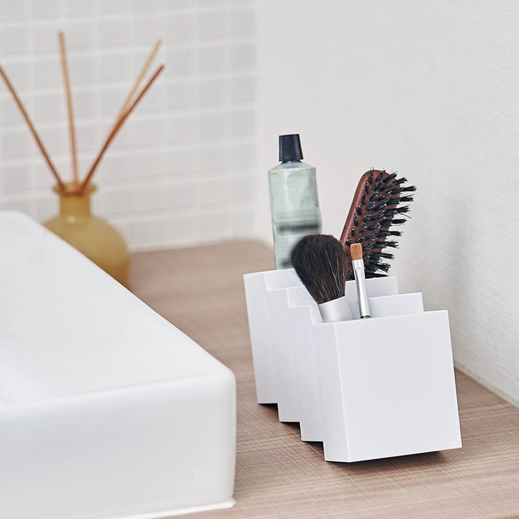 Portapenne da scrivania, portapenne, portapenne, supporto per scrivania, portapenne per scrivania, organizer per ufficio, casa, scuola, porta pennelli da trucco (bianco)