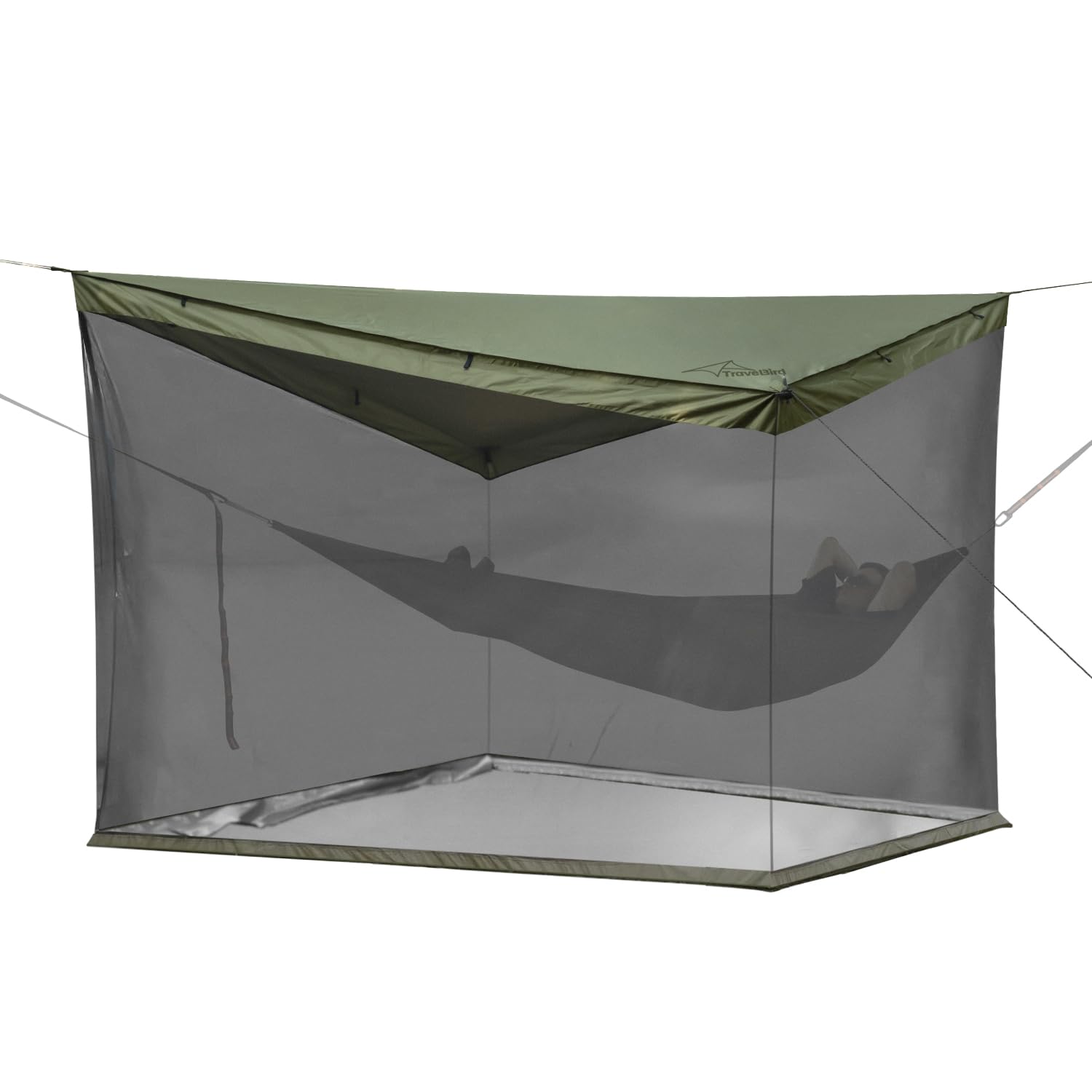 Travel Bird Hammock Screen House with 2 Openings, Lightweight Camping Tarp Tent Mosquito Net for Camping, Picnics, Backyard and Backpacking