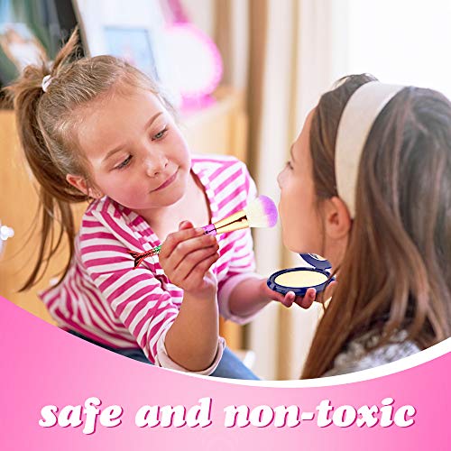 Growsland Kids Makeup Toys - 17Pcs Makeup Set for Girls Pretend Play Game Halloween Xmas Birthday Party Makeup Kit for Toddlers with Cosmetic Bag - Thumbnail 2