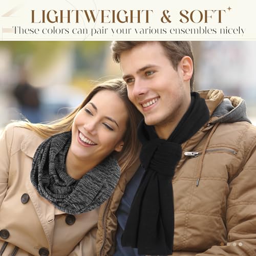 Coume 2 Pcs Infinity Travel Scarf Pocket Scarf with Hidden Zipper Pocket for Women Lightweight Infinity Loop Scarf Neck Wrap for Travel Airplane2