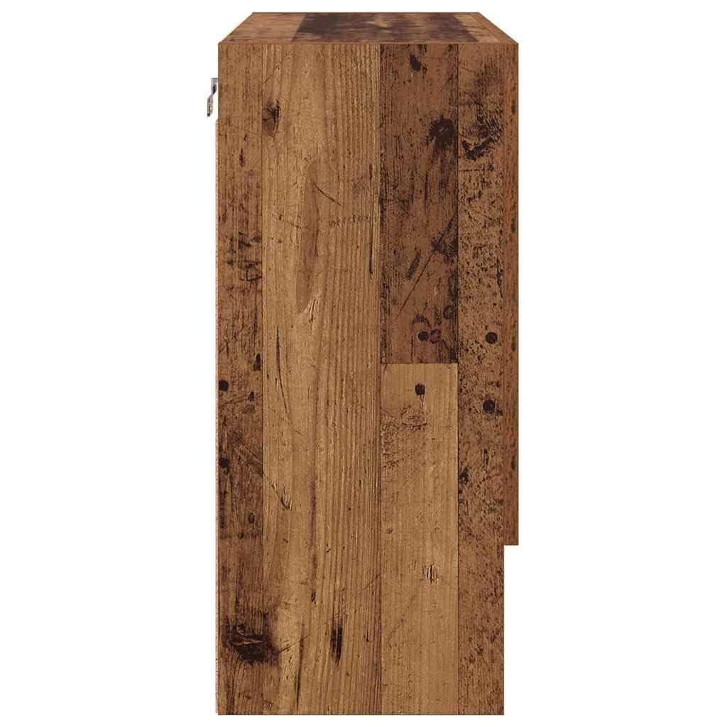 vidaXL Szafka ścienna Stare drewno 60 x 31 x 70 cm, Przechowywanie w salonie, nowoczesna szafka ścienna, prostokątny design, trwałe drewno, elegancka organizacja domu