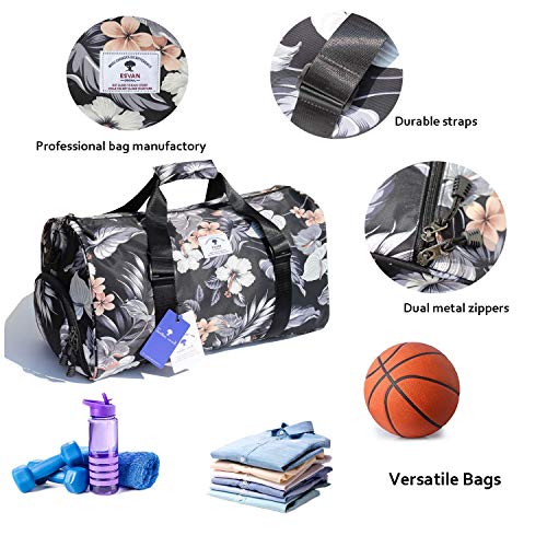 Original Floral Water Resistant Duffel Bag Gym bag Weekender Travel Bag for Gym Beach Travel School Daily Bags