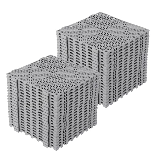 50 Pack Interlocking Cushion Floor Tiles (Gray)