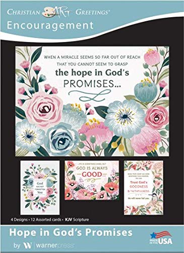 Words of Hope - Encouragement Greeting Cards - KJV Scripture - (Box of 12)