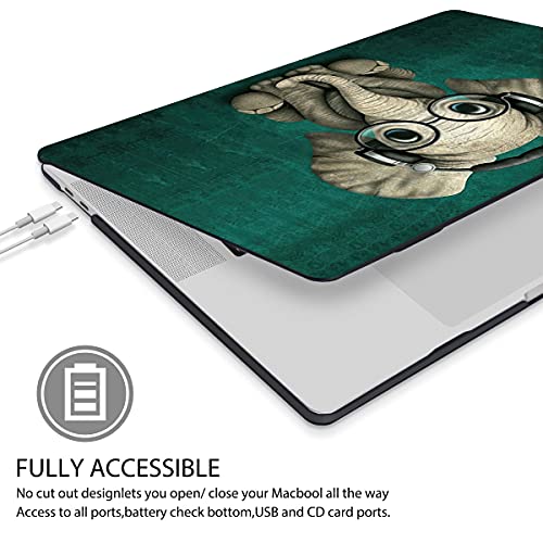 Mektron Capa para MacBook Pro de 16 polegadas, capa rígida fosca de elefante para MacBook Pro de 16