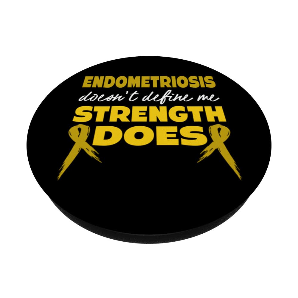 Endometriosis Awareness PopSockets Swappable PopGrip, Black - Image 2